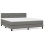 Voir la diapositive 2 : VIDAXL Sommier a lattes de lit avec matelas Gris fonce 180x200cm Tissu