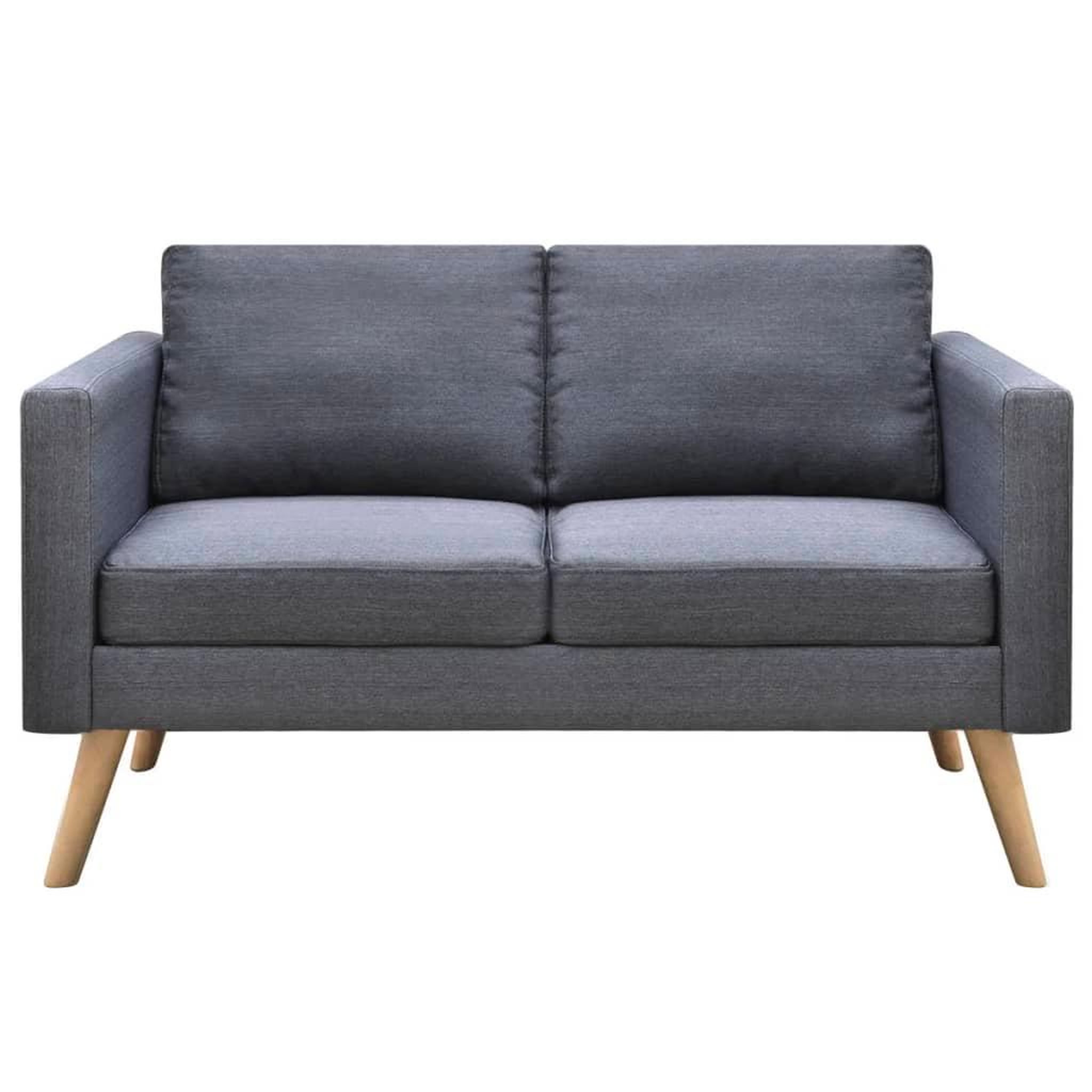 Voir la diapositive 2 : VIDAXL Ensemble de canapes a 2 places et a 3 places Tissu Gris fonce