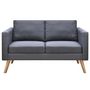 Voir la diapositive 2 : VIDAXL Ensemble de canapes a 2 places et a 3 places Tissu Gris fonce