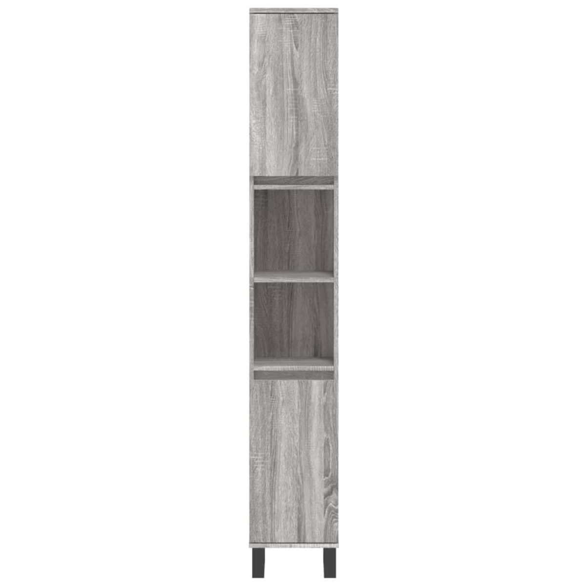 VIDAXL Armoire de bain sonoma gris 30x30x190 cm bois d'ingenierie