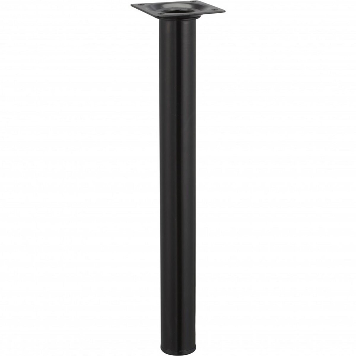 CENTRALE BRICO Pied de table basse cylindrique fixe acier époxy noir, 30 cm