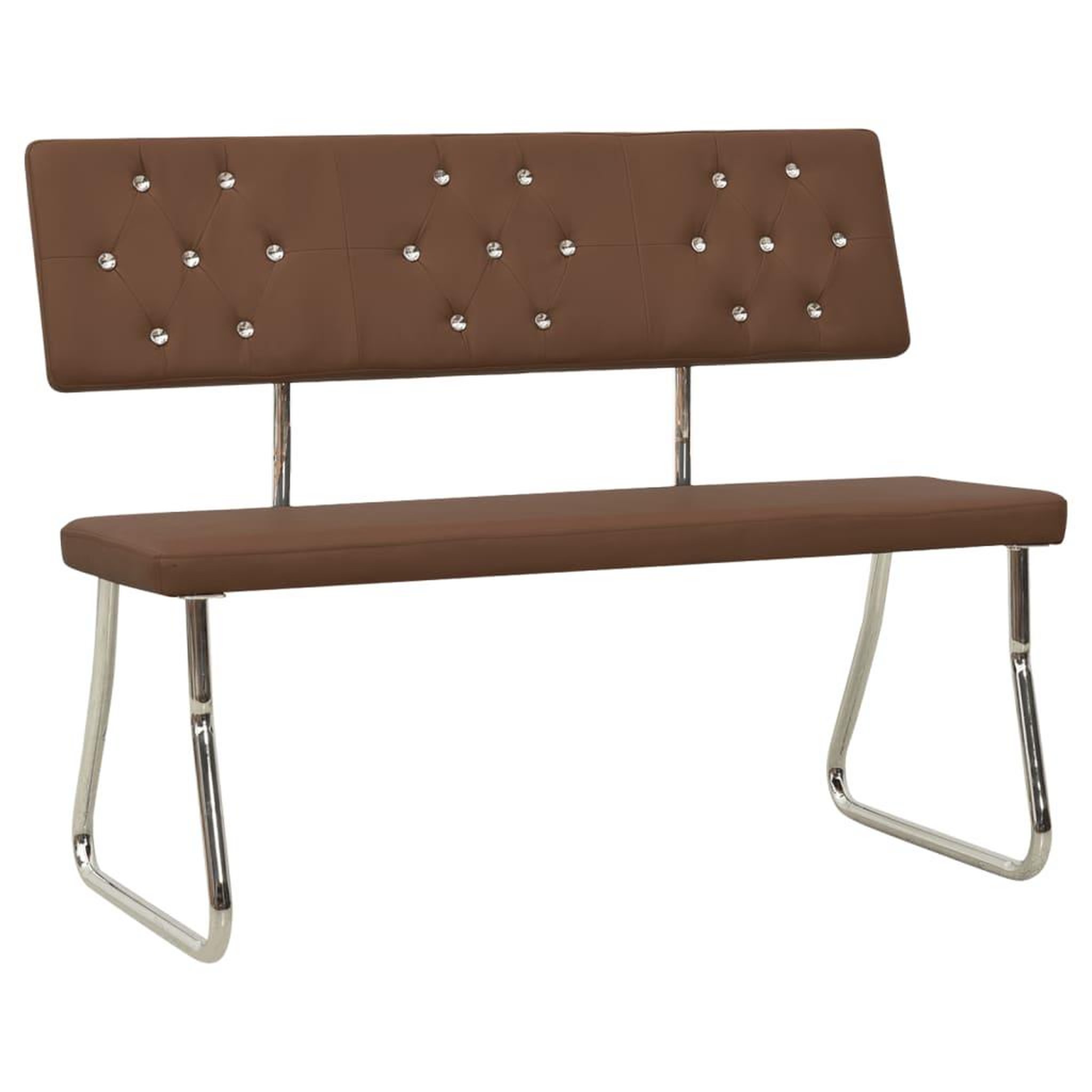 Voir la diapositive 1 : VIDAXL Banc 110 cm Marron Similicuir
