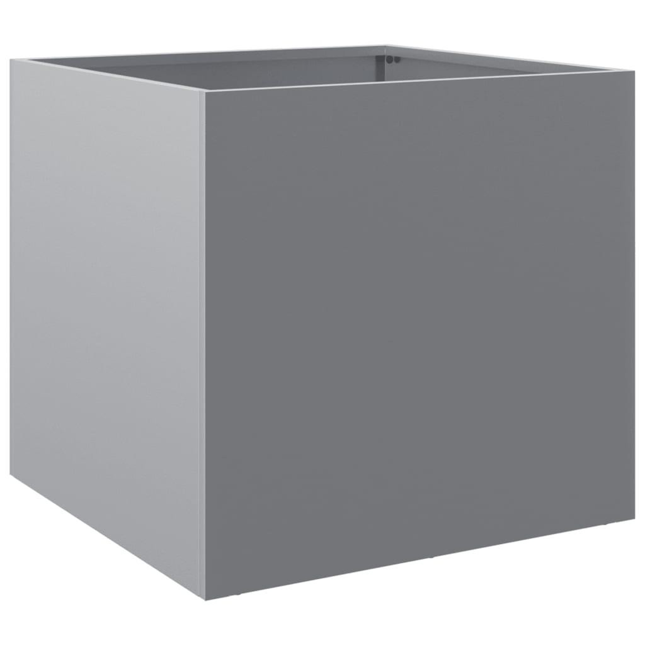 Voir la diapositive 4 : VIDAXL Jardinieres 2 pcs argente 42x40x39 cm acier galvanise