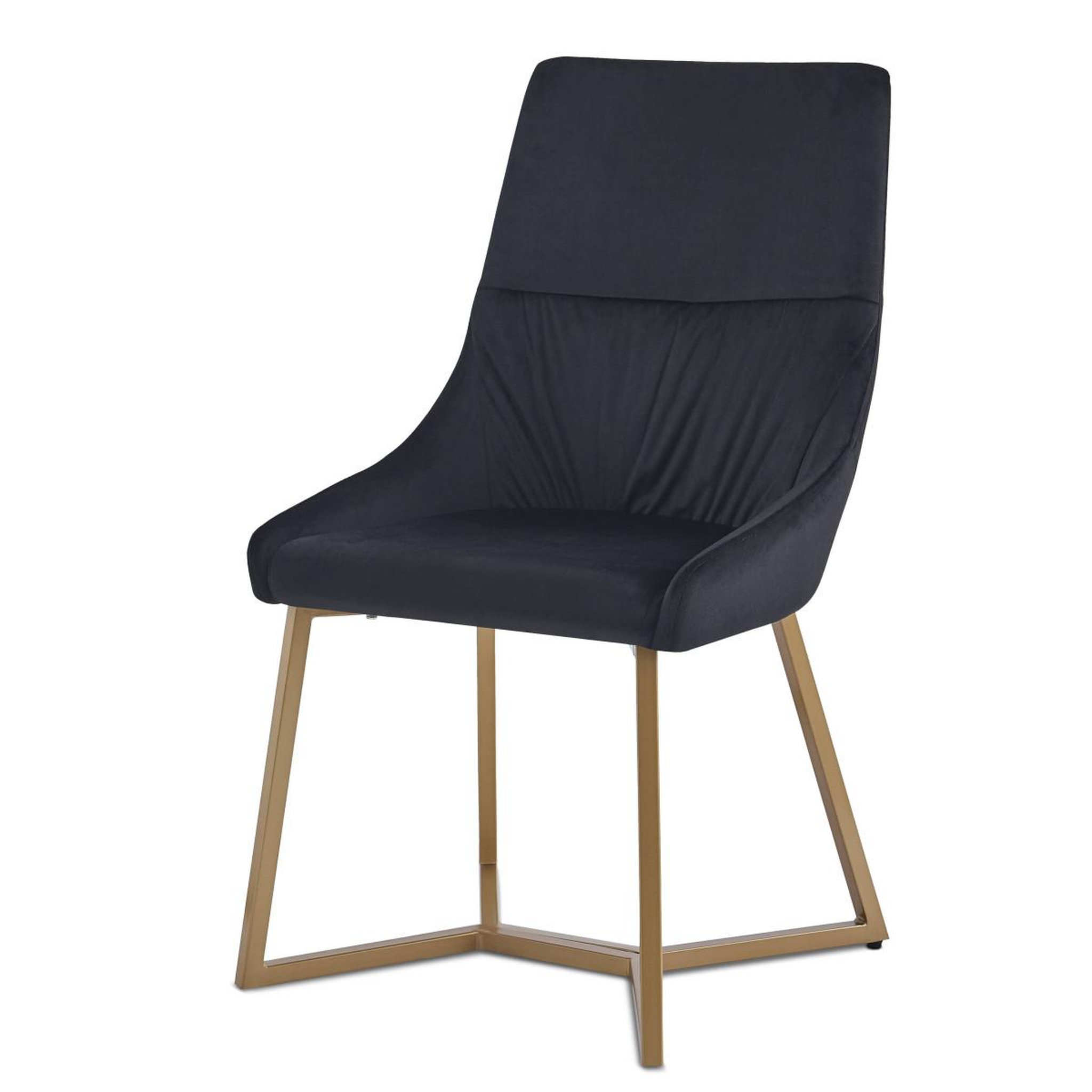 Voir la diapositive 2 : Paris Prix Lot de 2 chaises matelassées en velours  elba  88cm noir