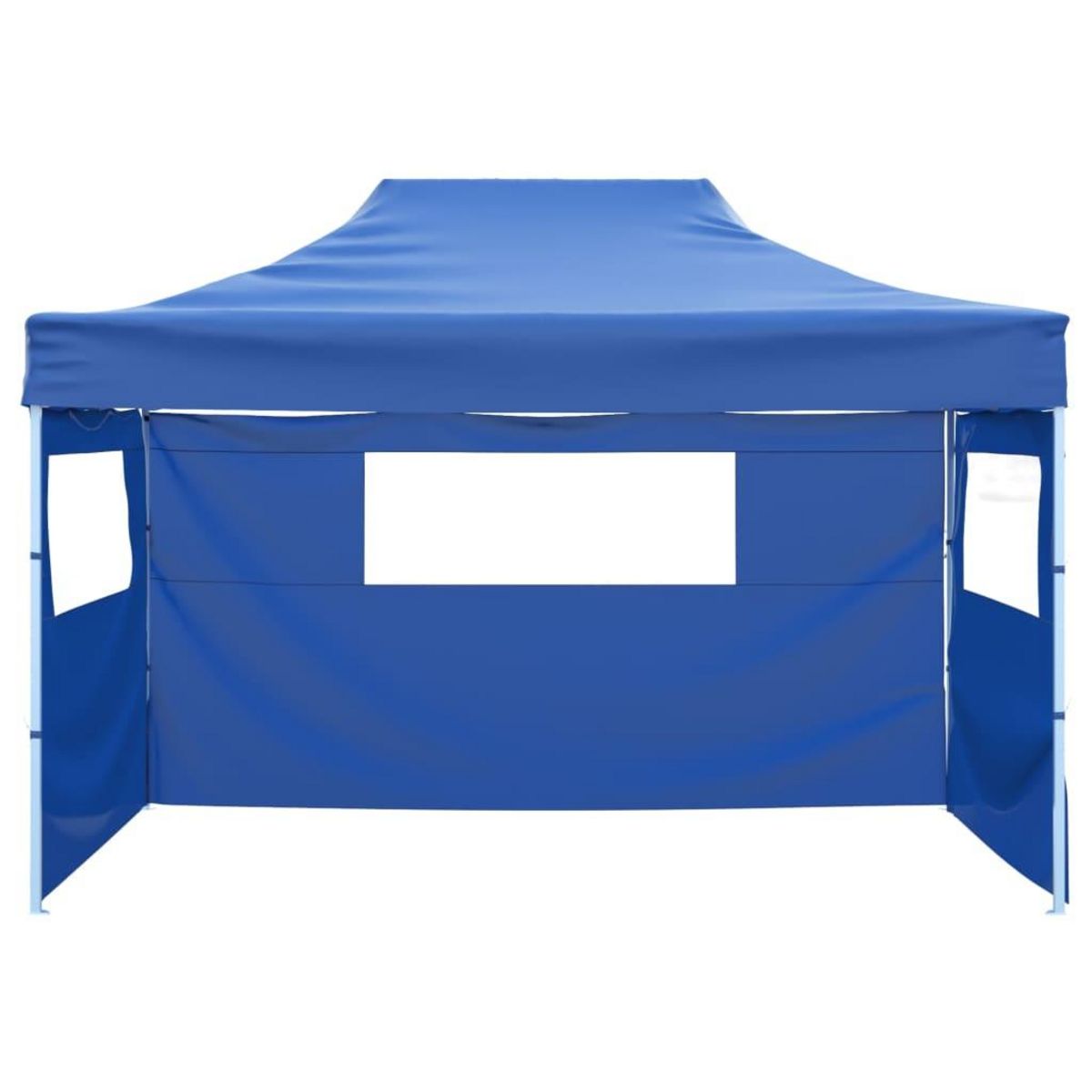 VIDAXL Tente de reception pliable avec 3 parois 3x4 m Acier Bleu