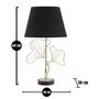 Voir la diapositive 5 : Paris Prix Lampe à Poser en Métal  Feuilles  60cm Or & Noir