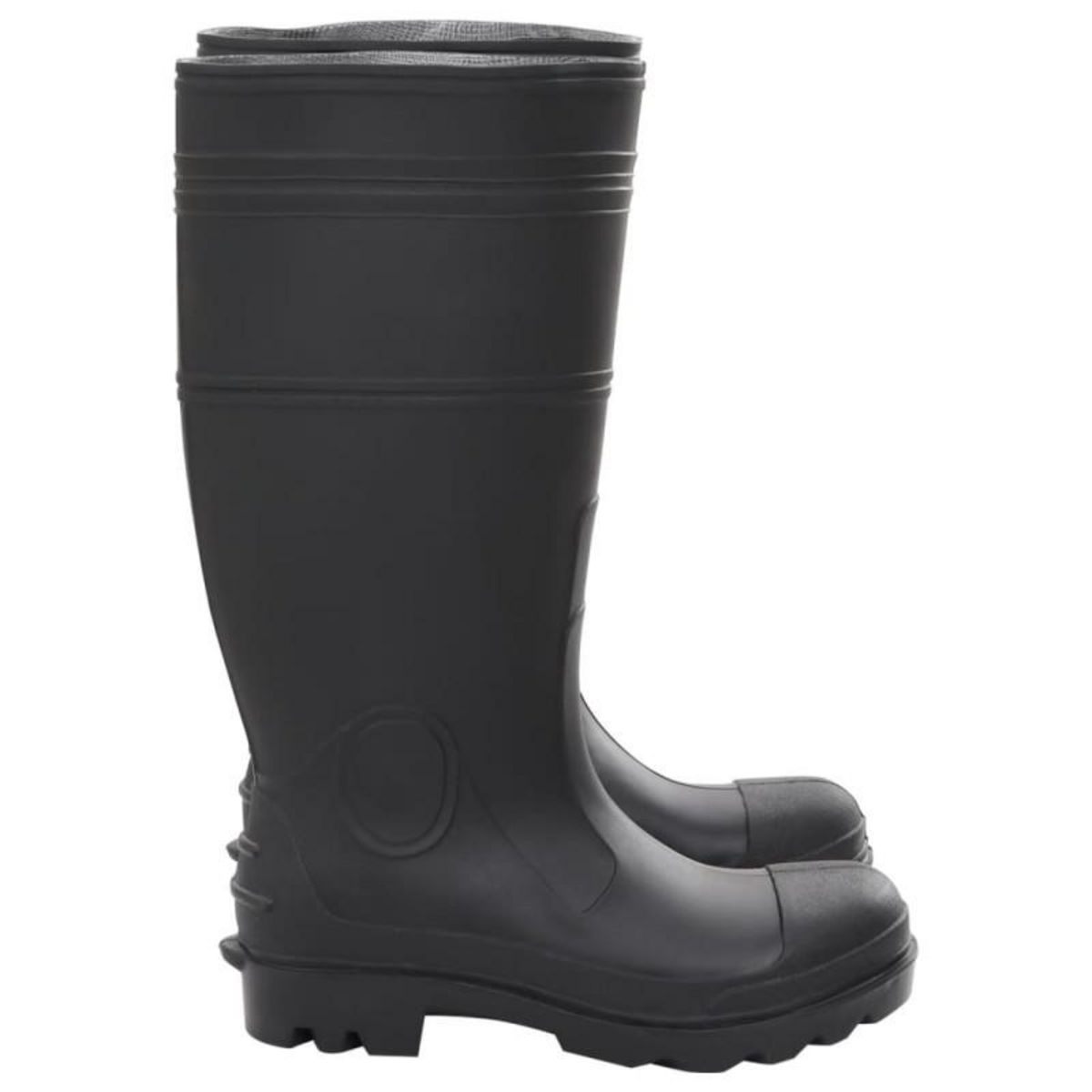 VIDAXL Bottes de pluie noir taille 39 PVC