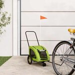 VIDAXL Remorque de velo pour animaux de compagnie vert