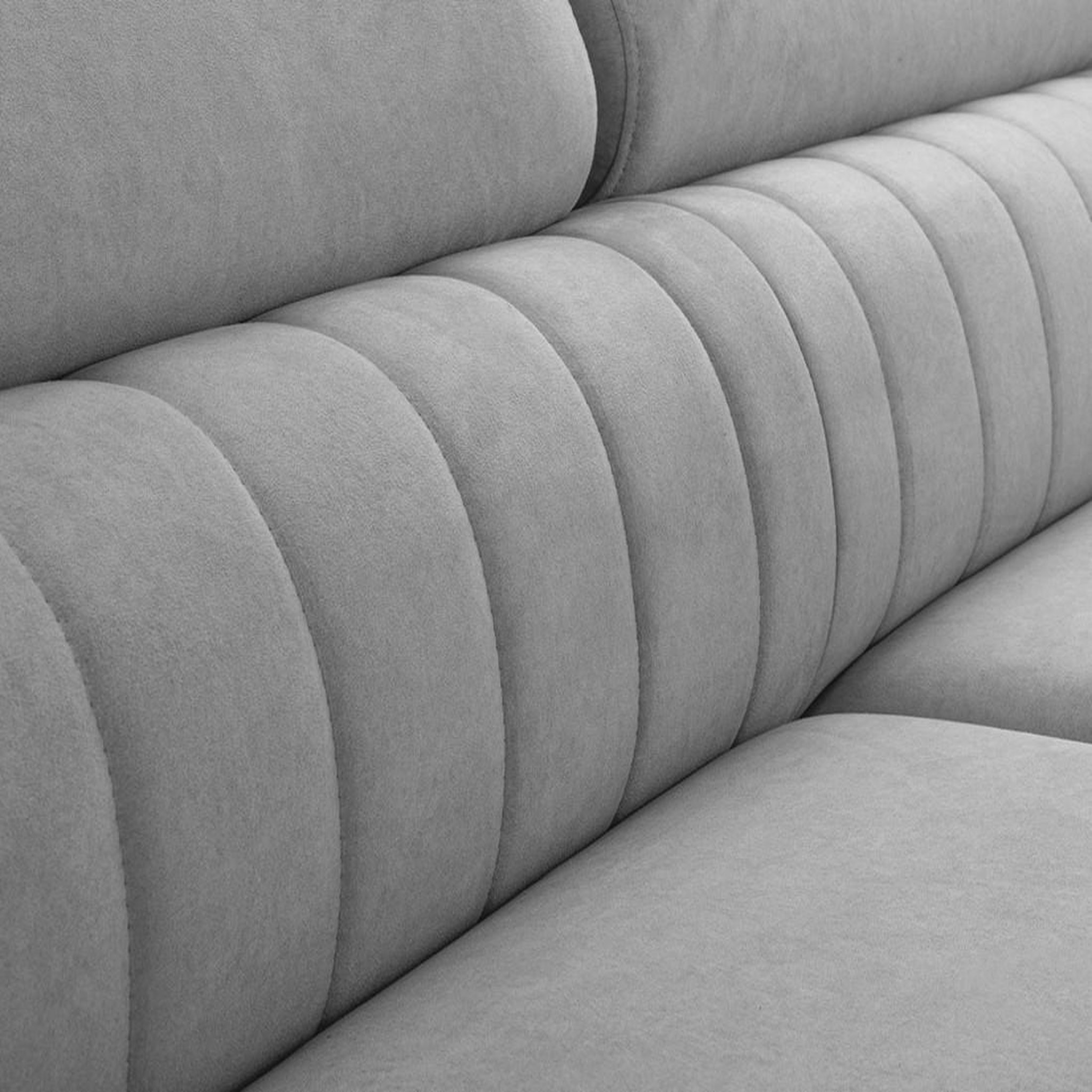 Voir la diapositive 5 : BEST MOBILIER Aneta - canapé d'angle droit 5 places - convertible avec coffre et têtières - en velours