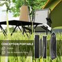 Voir la diapositive 4 : OUTSUNNY Table de camping pique-nique pliable - sac de transport inclus - métal noir