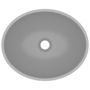 Voir la diapositive 4 : VIDAXL Lavabo ovale de luxe Gris clair mat 40x33 cm Ceramique