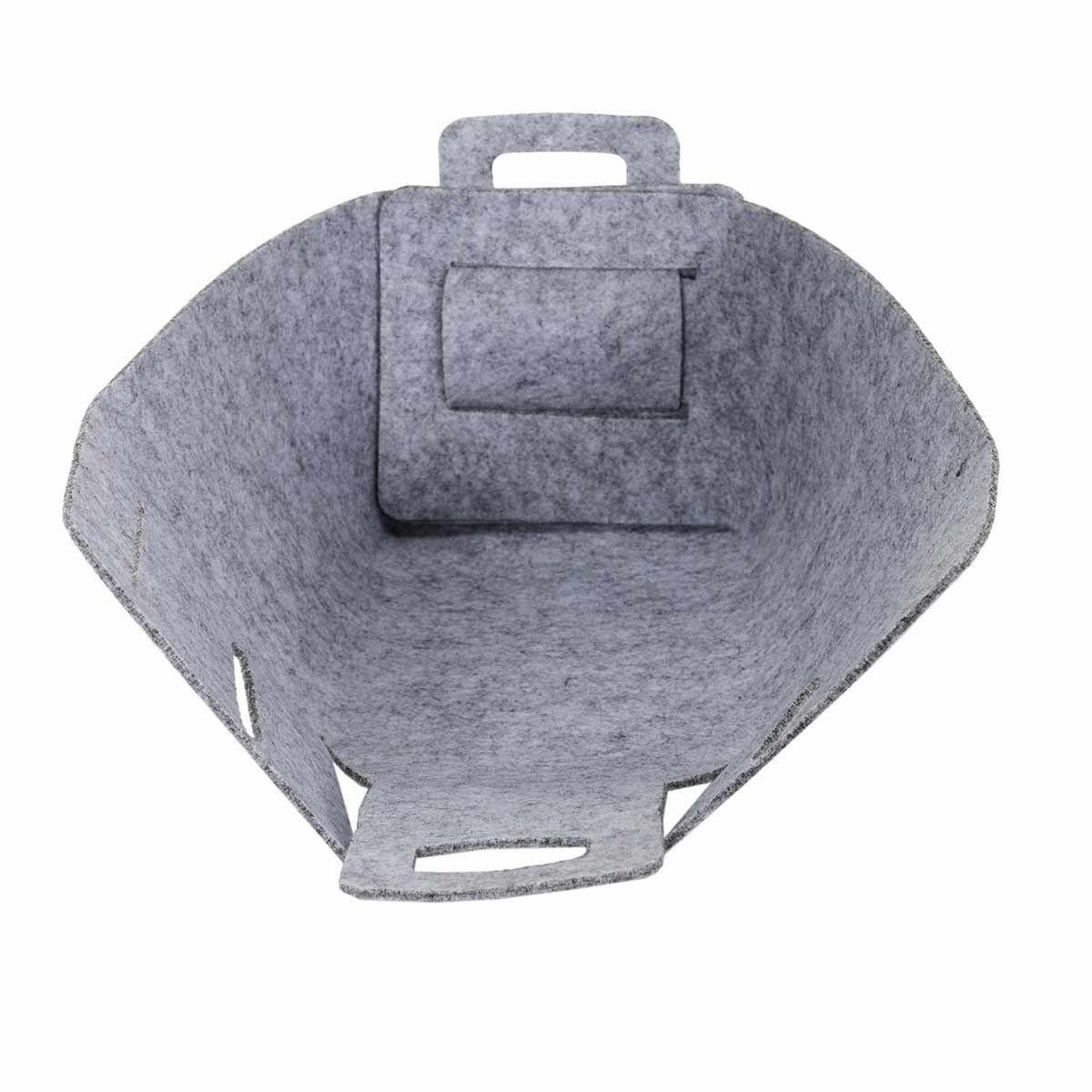 Voir la diapositive 3 : The Home Deco Factory Panier de rangement  feutre pliable  20cm gris