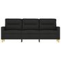 Voir la diapositive 3 : VIDAXL Canape a 3 places Noir 180 cm Tissu