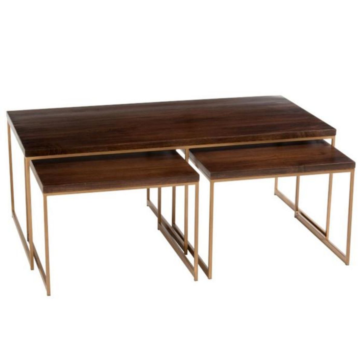 Paris Prix Table Basse 3 Parties Design  Rafi  120cm Marron