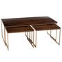 Voir la diapositive 2 : Paris Prix Table Basse 3 Parties Design  Rafi  120cm Marron