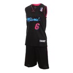  Miami Heat Ensemble de basket Noir Enfant Sport Zone. Coloris disponibles : Noir