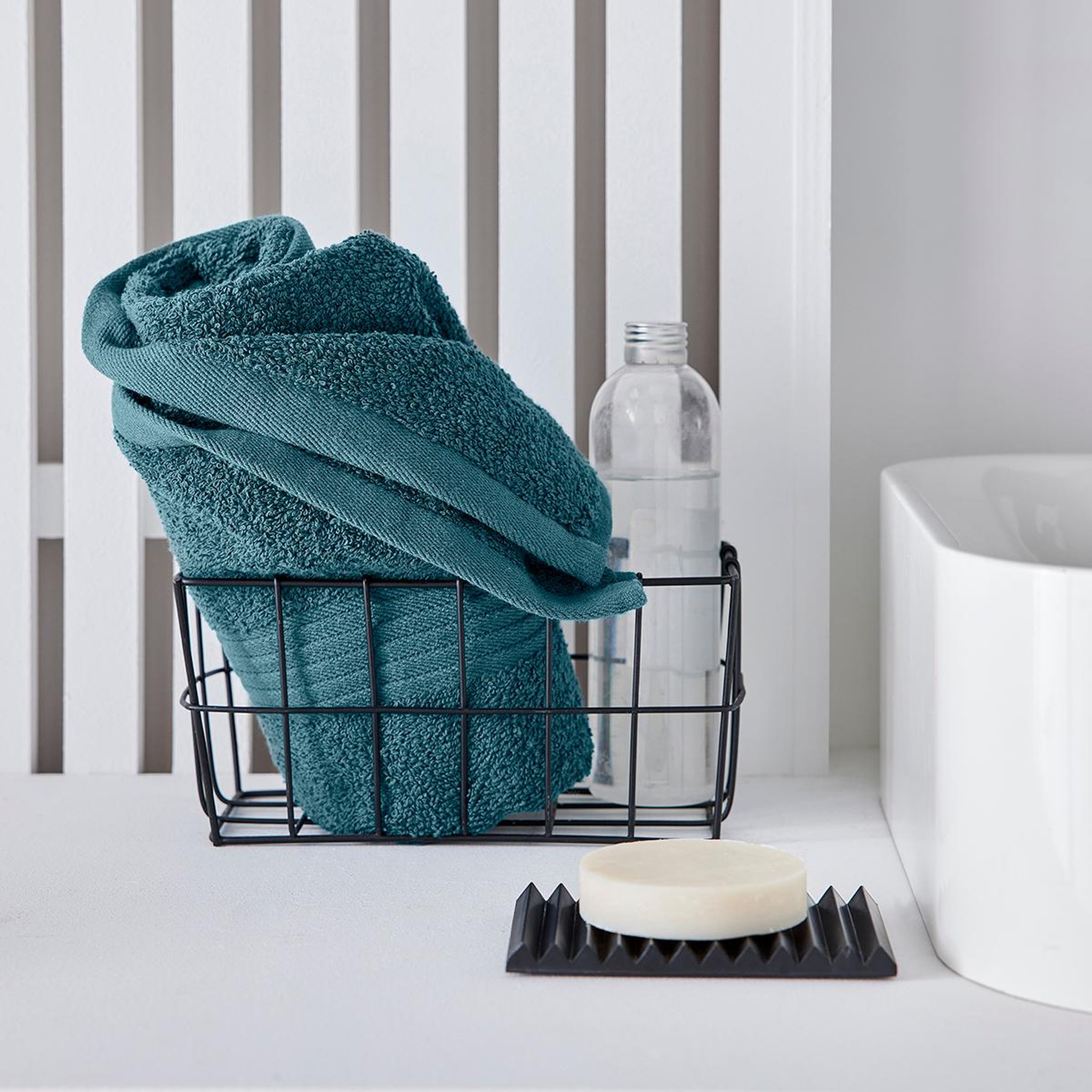 Voir la diapositive 1 : TODAY Serviette de toilette unie en coton 450 g/m²