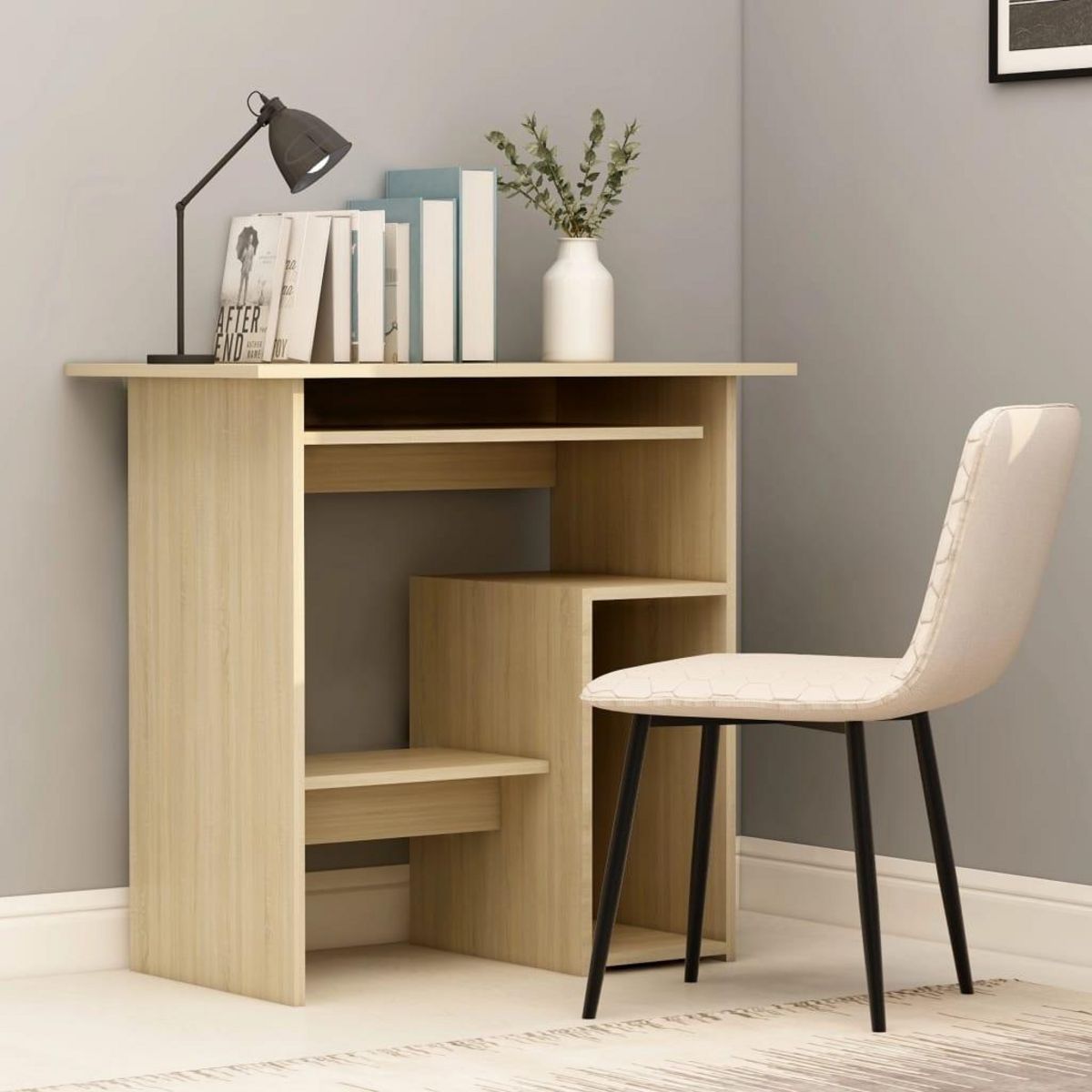 VIDAXL Bureau Chene sonoma 80x45x74 cm Bois d'ingenierie