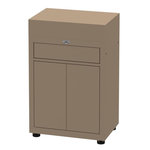 Le marquier Meuble cuisine extérieure avec tiroir- 80 x 55 cm – taupe – Le Marquier