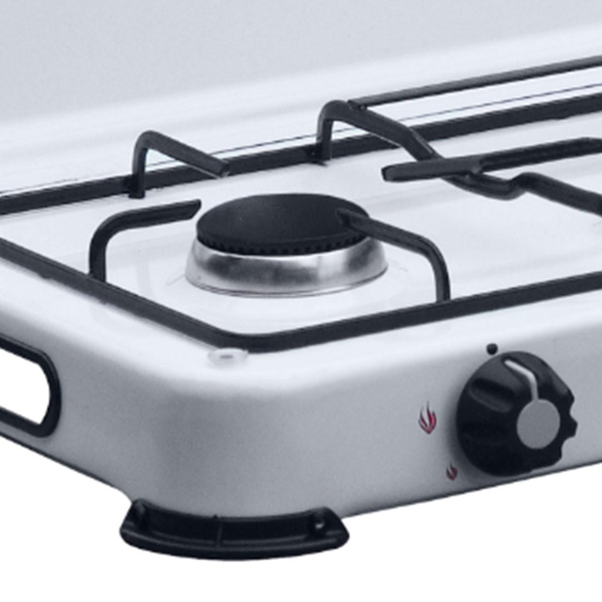 Voir la diapositive 3 : INTEC Réchaud à gaz 2 feux 3200W Brûleurs fonte amovibles Couvercle Plaque de cuisson Gaz Butane ou Propane GOLD