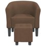 Voir la diapositive 3 : VIDAXL Chaise cabriolet avec repose pied marron tissu