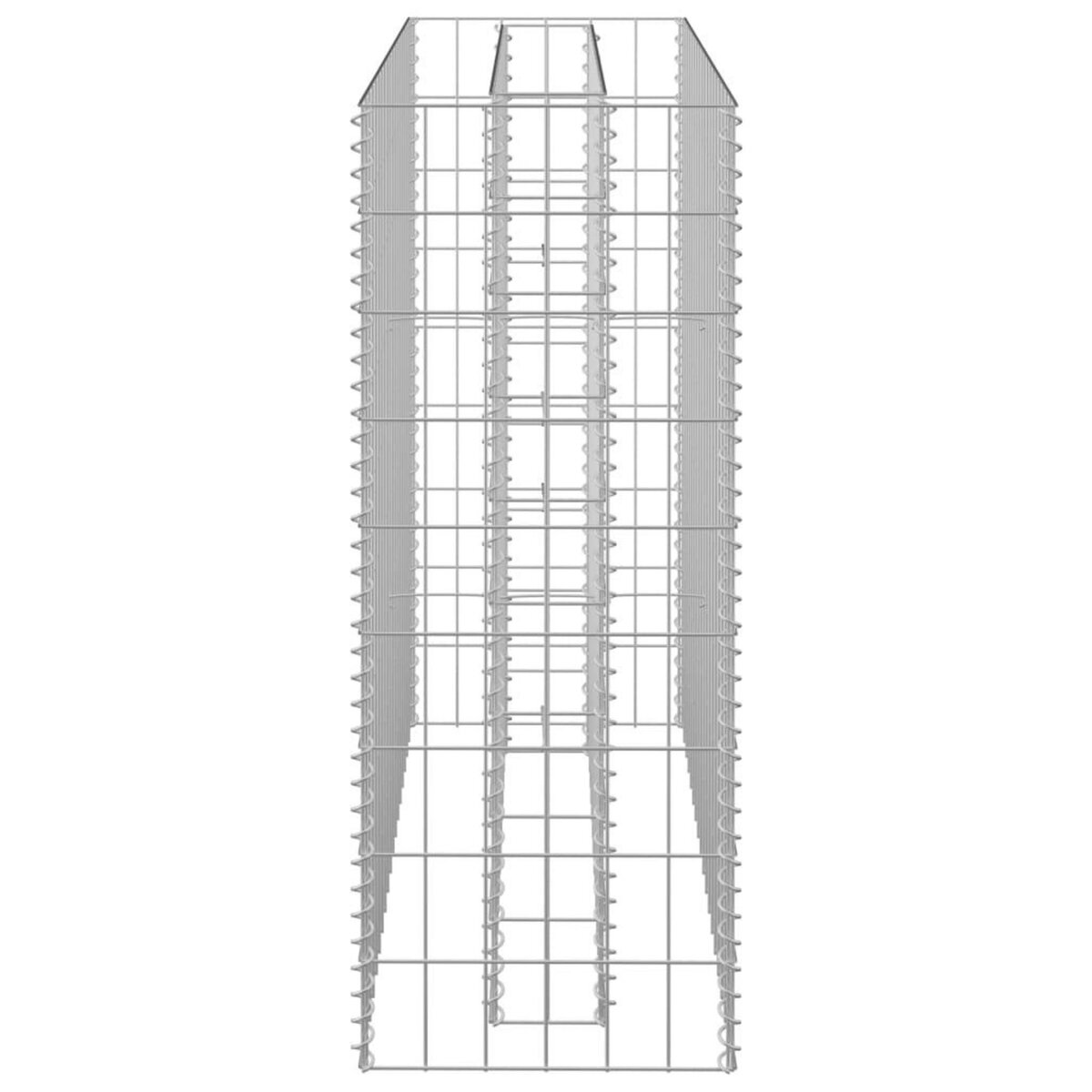 VIDAXL Lit sureleve a gabion Acier galvanise 90x30x90 cm