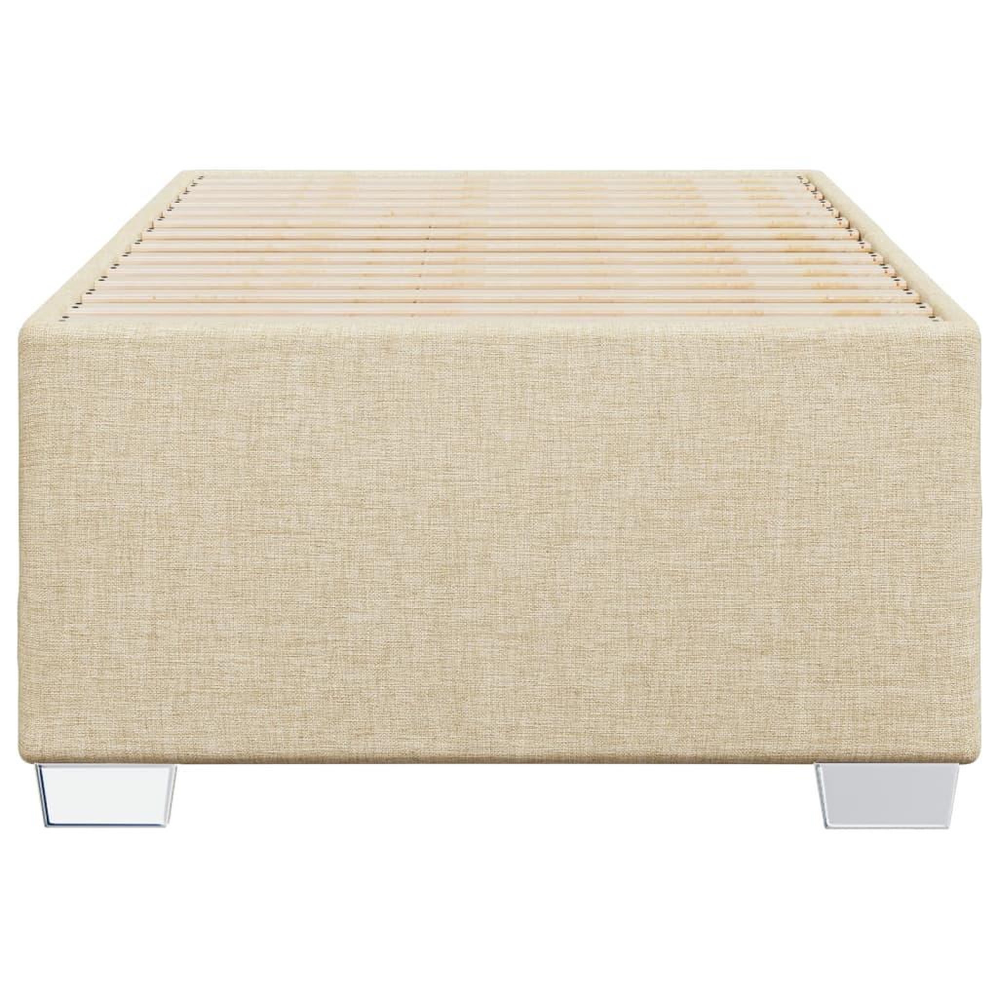 Voir la diapositive 4 : VIDAXL Cadre de lit sans matelas creme 90x200 cm tissu