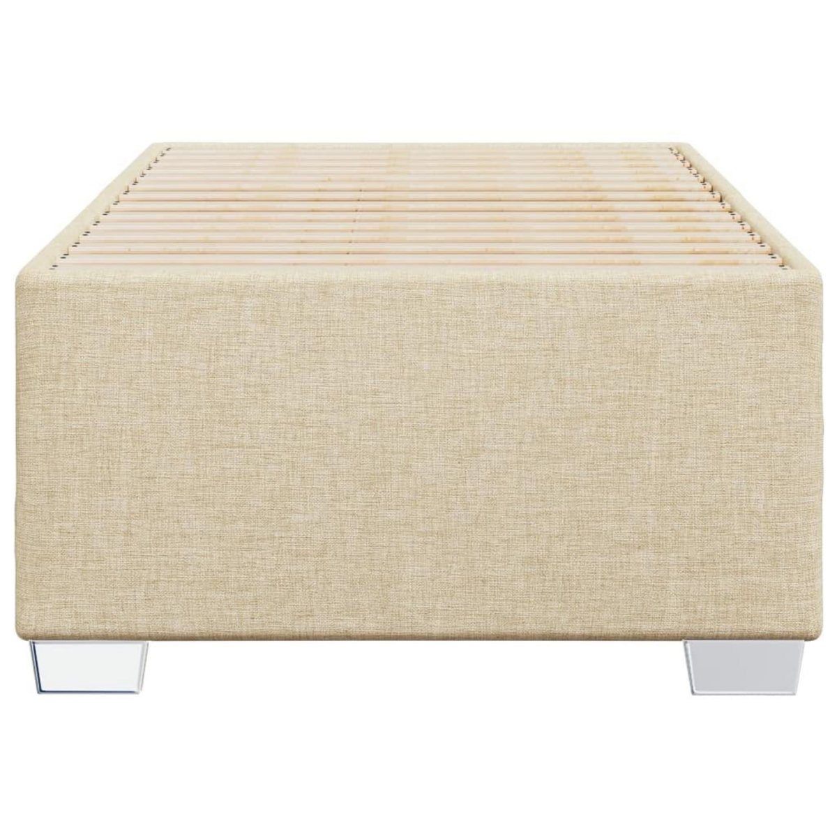 VIDAXL Cadre de lit sans matelas creme 90x200 cm tissu