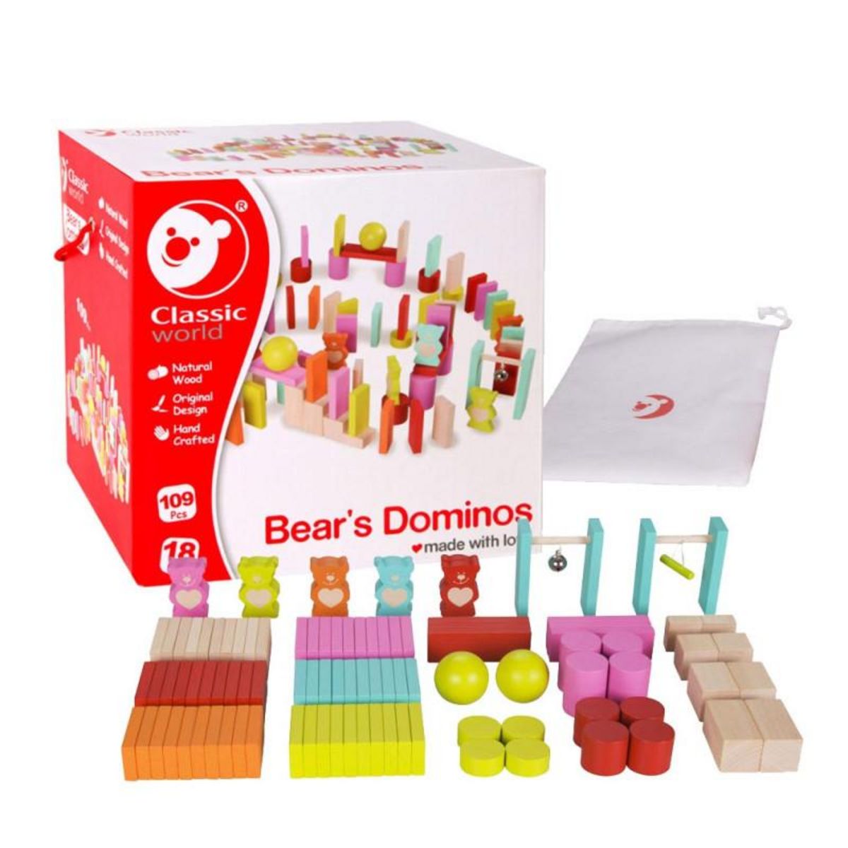 CLASSIC WORLD Classic World Bear Domino, 109 pcs.