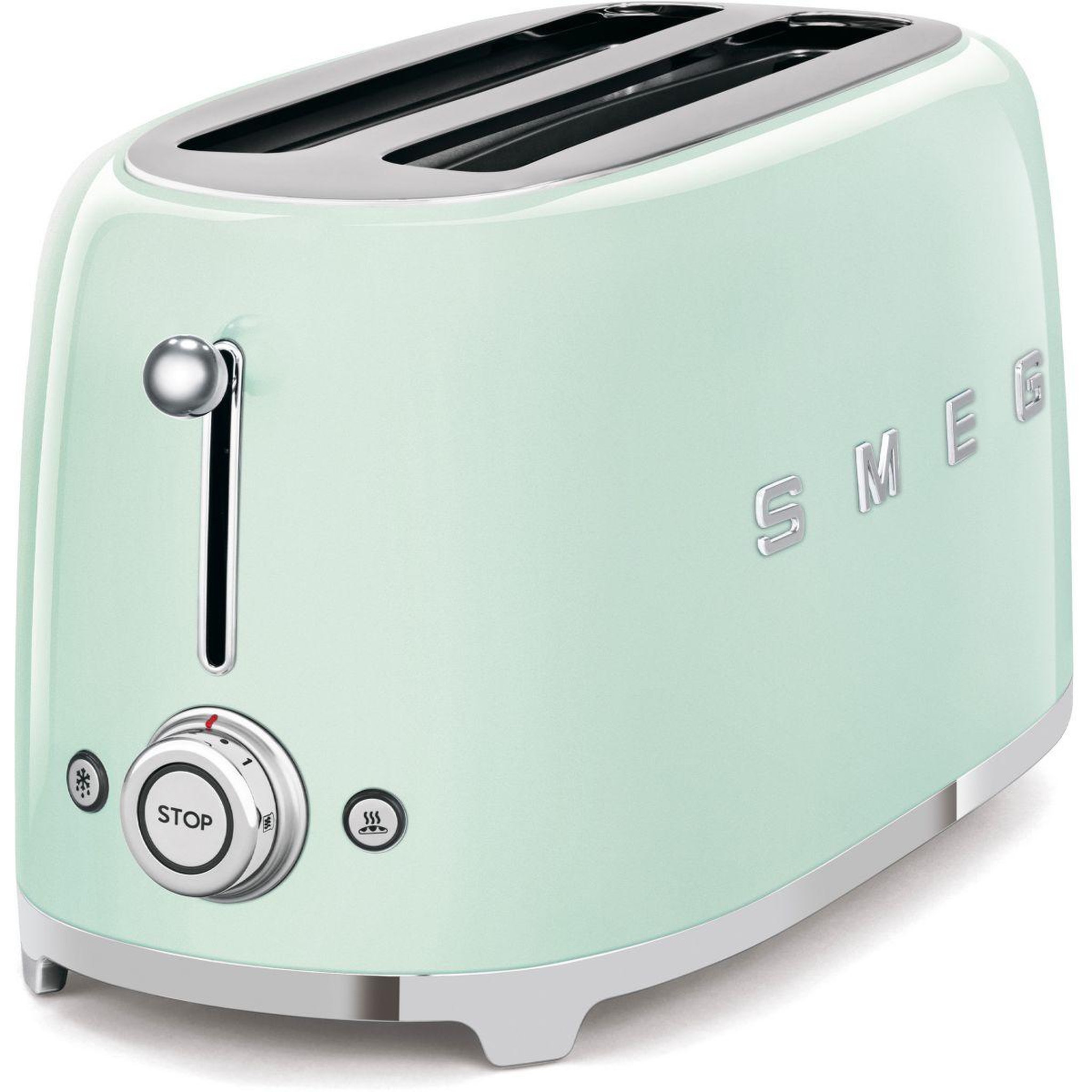 Voir la diapositive 2 : SMEG Grille-pain tsf02pgeu vert d'eau