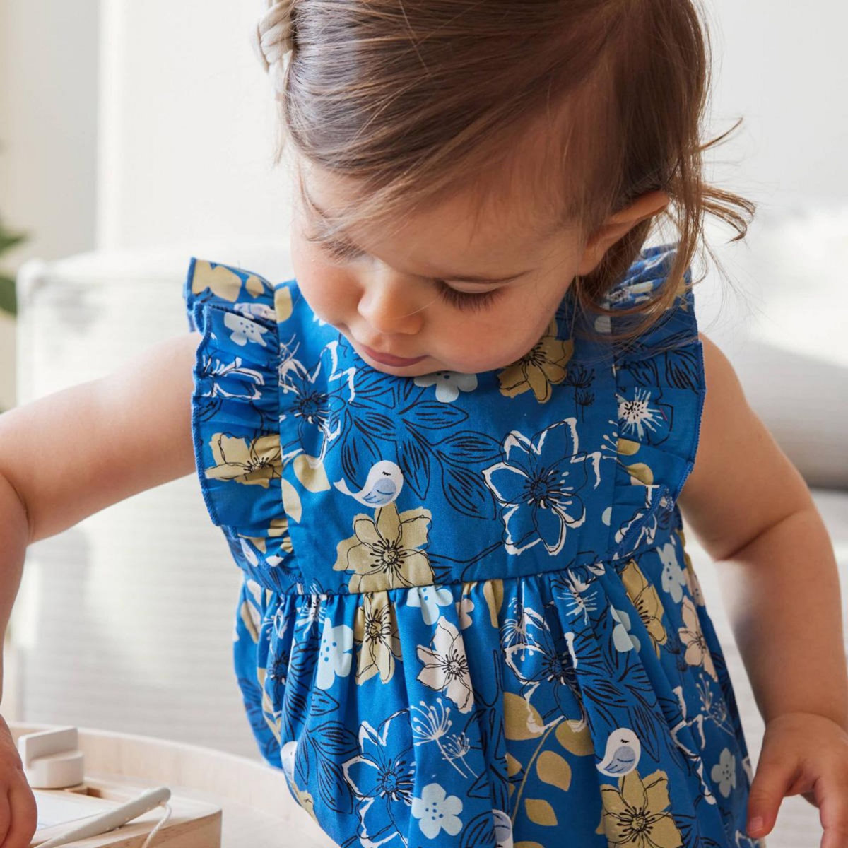 Petit Béguin Robe bébé en popeline Flora