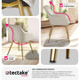 Voir la diapositive 3 : tectake Ensemble de 8 chaises rembourrées aspect velours crème et or