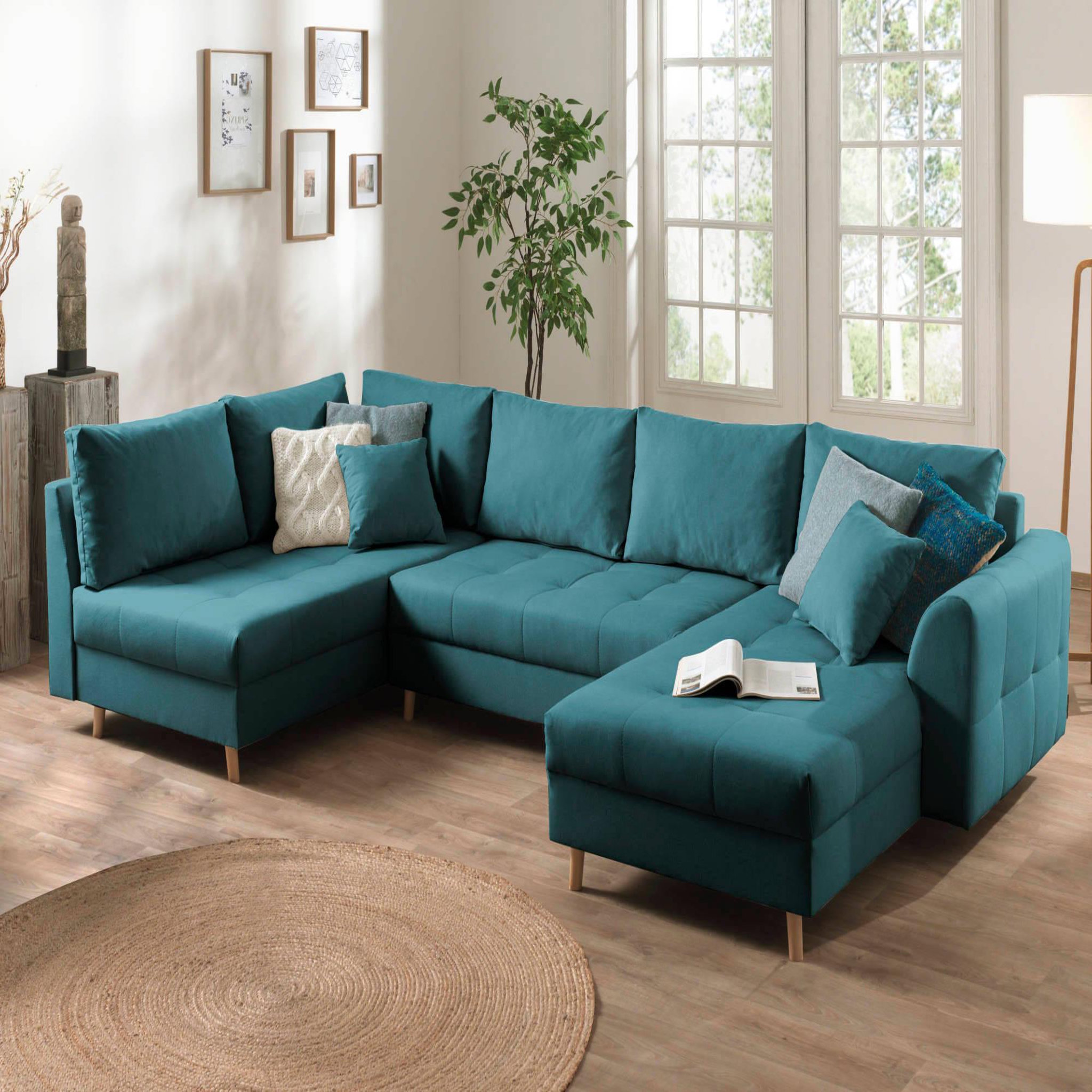 Voir la diapositive 1 : LISA DESIGN Rune - canapé panoramique - 7 places - style scandinave - gauche