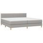 Voir la diapositive 4 : VIDAXL Sommier a lattes de lit matelas LED Gris clair 200x200 cm Tissu