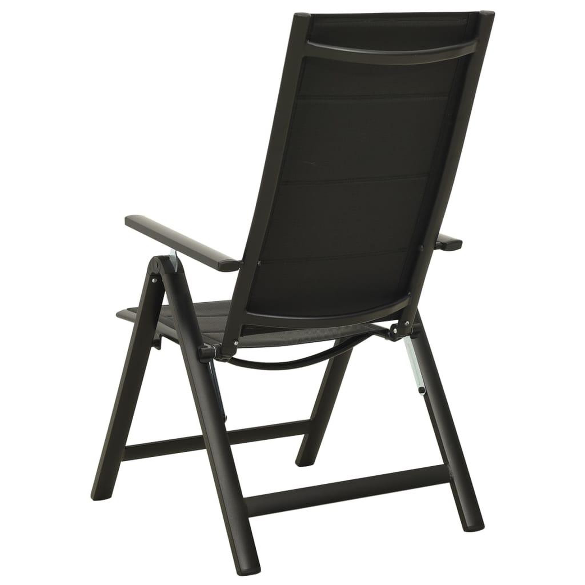 Voir la diapositive 4 : VIDAXL Chaises pliantes 2 pieces en textilene et aluminium noir
