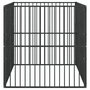 Voir la diapositive 5 : VIDAXL Parc pour chien 4 panneaux noir acier galvanise