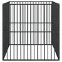 Voir la diapositive 5 : VIDAXL Parc pour chien 4 panneaux noir acier galvanise