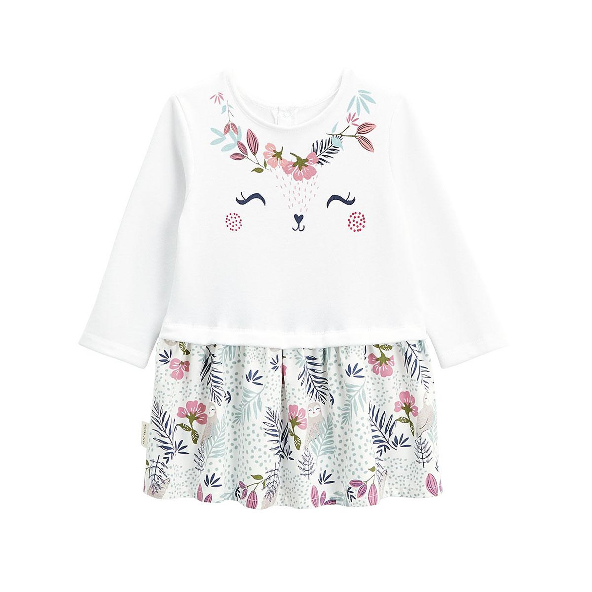 Voir la diapositive 1 : Petit Béguin Robe bébé en molleton fille Naya
