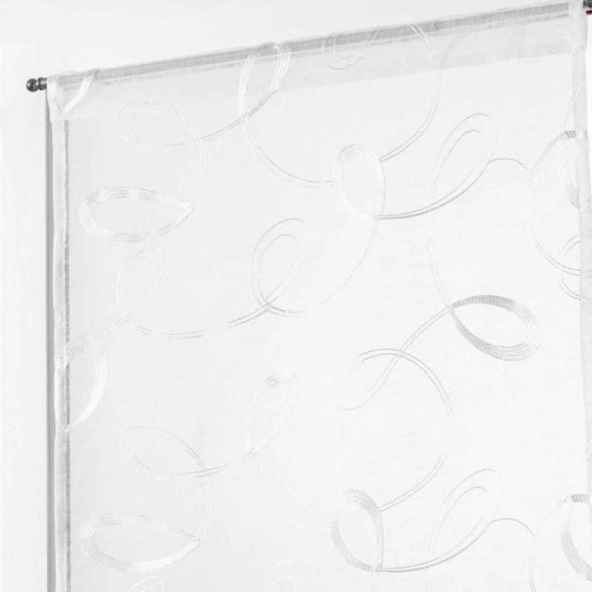 Paris Prix Paire de Voilages  Hoops  60x160cm Blanc