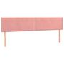 Voir la diapositive 4 : VIDAXL Tete de lit a LED Rose 200x5x78/88 cm Velours