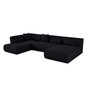 Voir la diapositive 2 : LISA DESIGN Onyx - canapé panoramique d'angle gauche - 7 places - en tissu mailles 3d