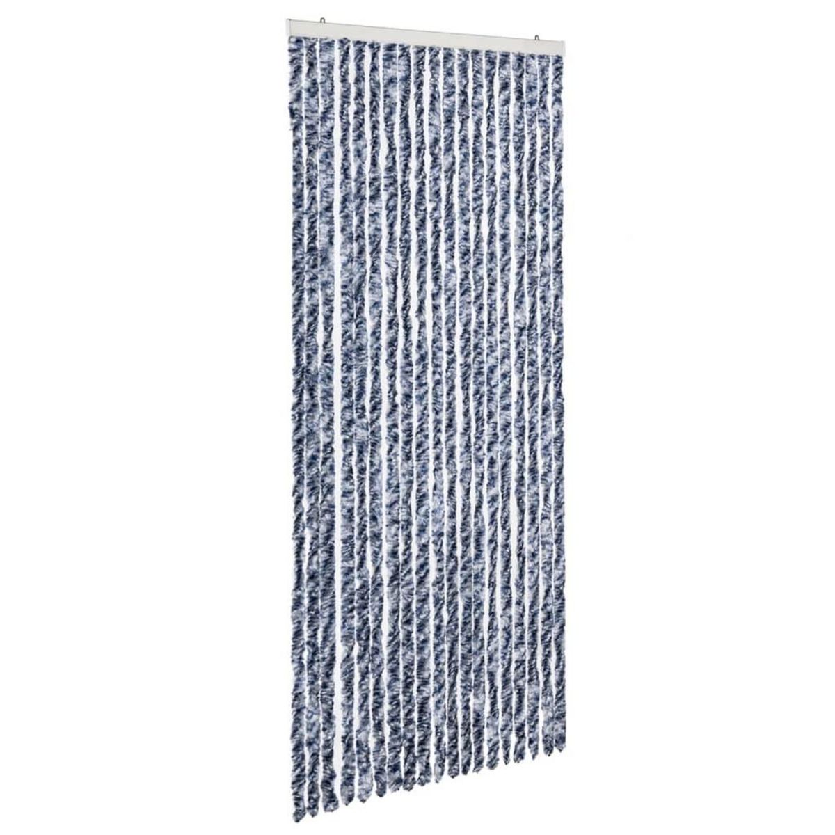 VIDAXL Moustiquaire Bleu blanc et argente 56x185 cm Chenille