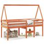 Voir la diapositive 2 : VIDAXL Lit haut sans matelas cire marron 80x200 cm bois de pin massif