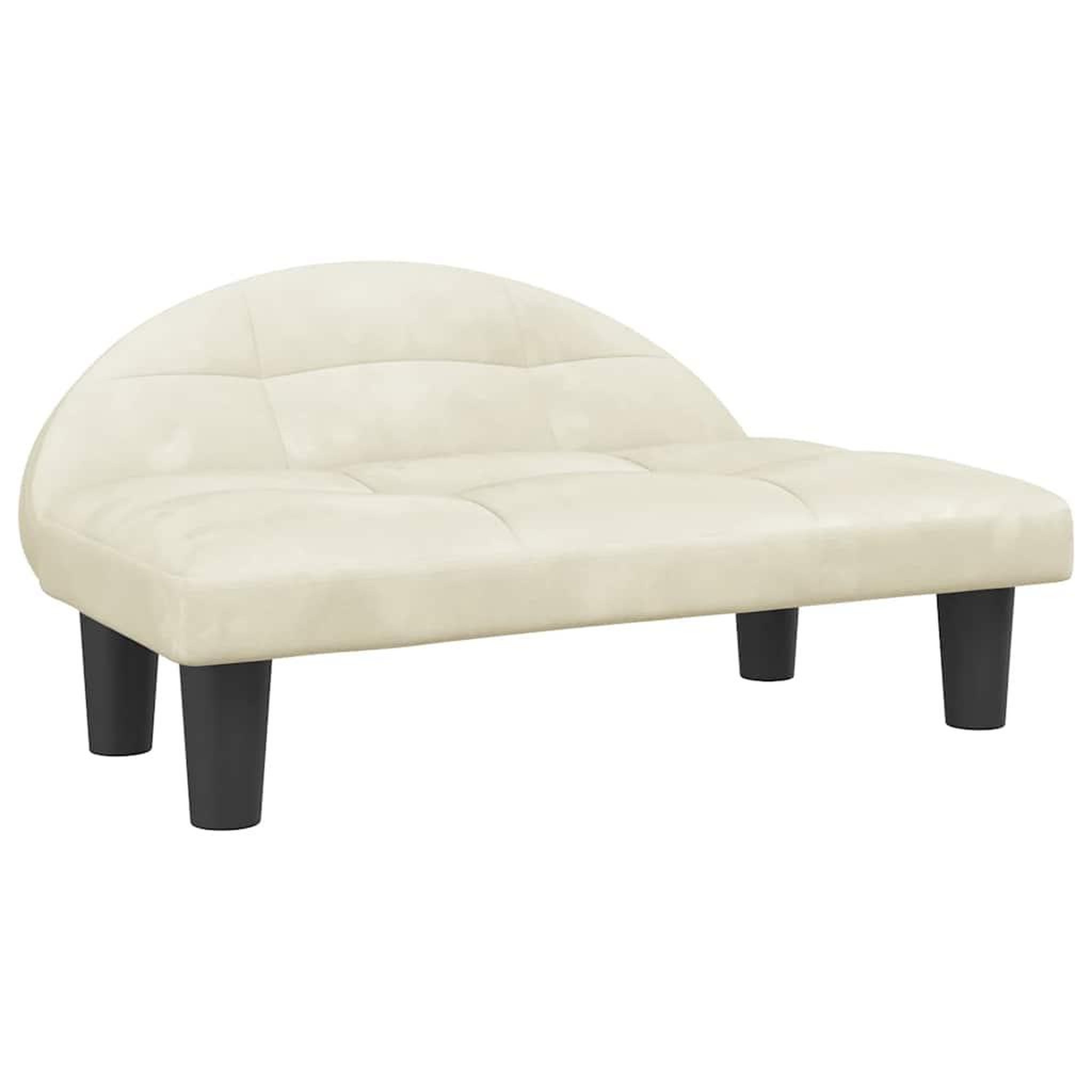 Voir la diapositive 2 : VIDAXL Lit pour chien creme 70x52x30 cm velours