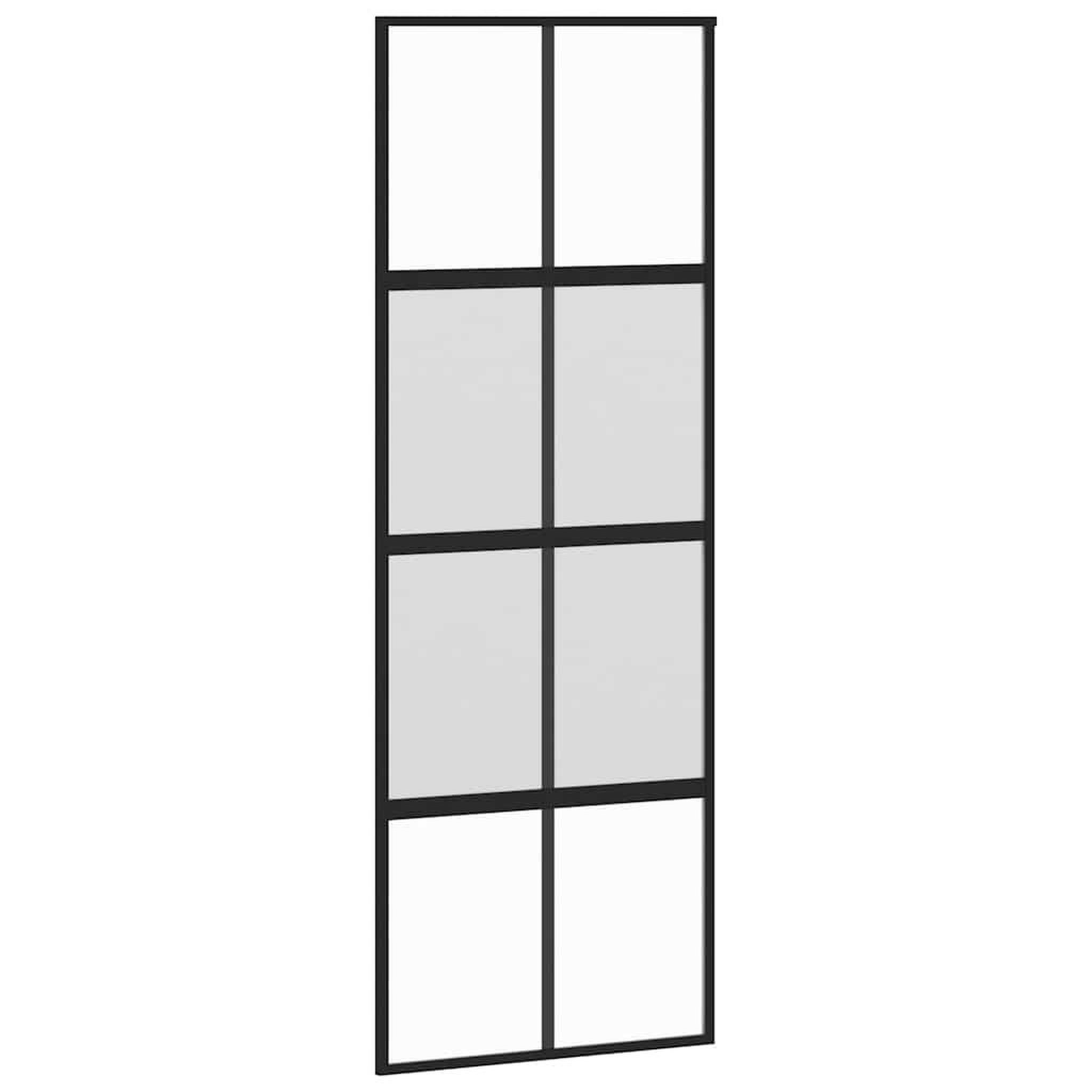 Voir la diapositive 5 : VIDAXL Porte coulissante kit quincaillerie noir 76x205 cm verre trempe