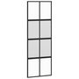 Voir la diapositive 5 : VIDAXL Porte coulissante kit quincaillerie noir 76x205 cm verre trempe