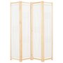 Voir la diapositive 1 : VIDAXL Cloison de separation 4 panneaux Creme 160x170x4 cm Tissu
