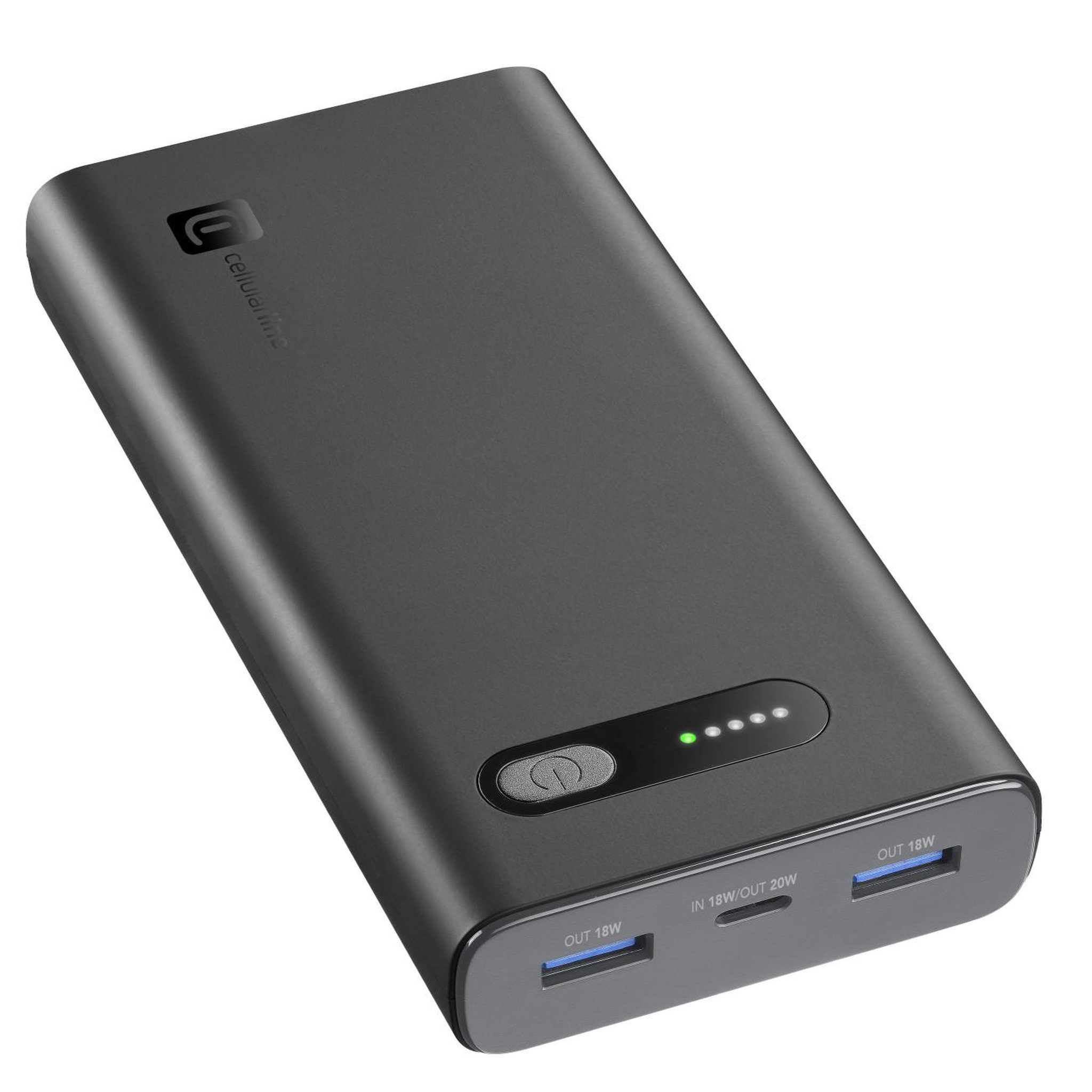 Voir la diapositive 2 : CELLULAR LINE Cellularline pbfast01pd20000k banque d'alimentation électrique lithium-ion (li-ion) 20000 mah noir