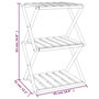 Voir la diapositive 6 : VIDAXL Etagere pliable a 3 niveaux Marron 43x31x63 cm Bois d'acacia