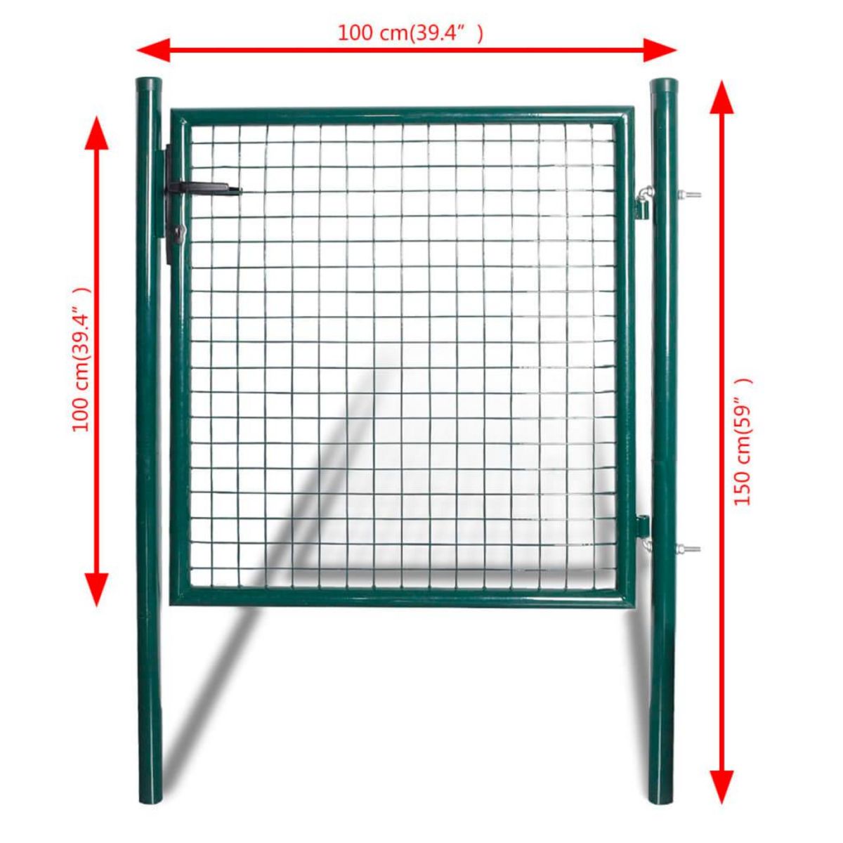 VIDAXL Portail de cloture a une porte 100x100 cm en acier thermolaque